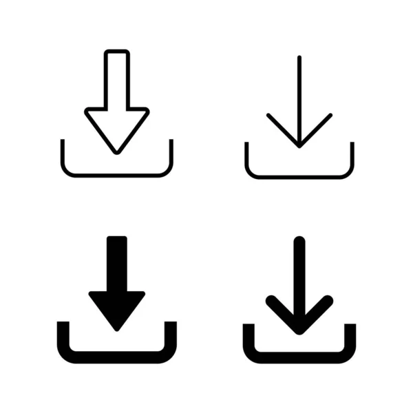 Télécharger Vecteur Icônes Télécharger Signe Symbole — Image vectorielle