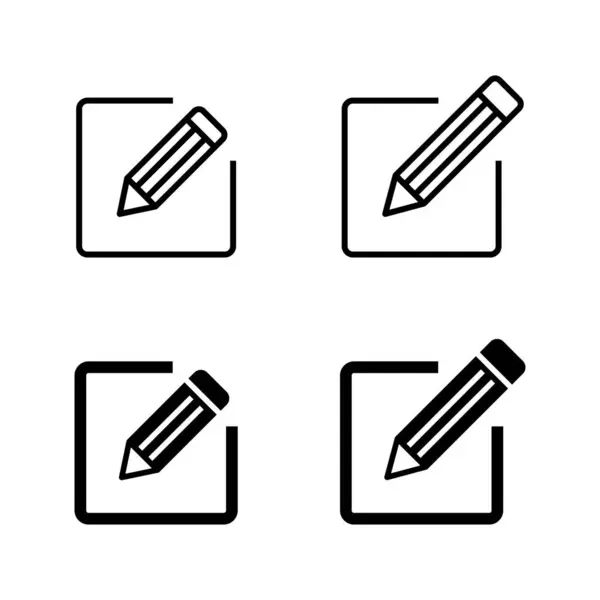 Symbole Bearbeiten Zeichen Und Symbol Des Dokuments Bearbeiten Textsymbol Bearbeiten — Stockvektor