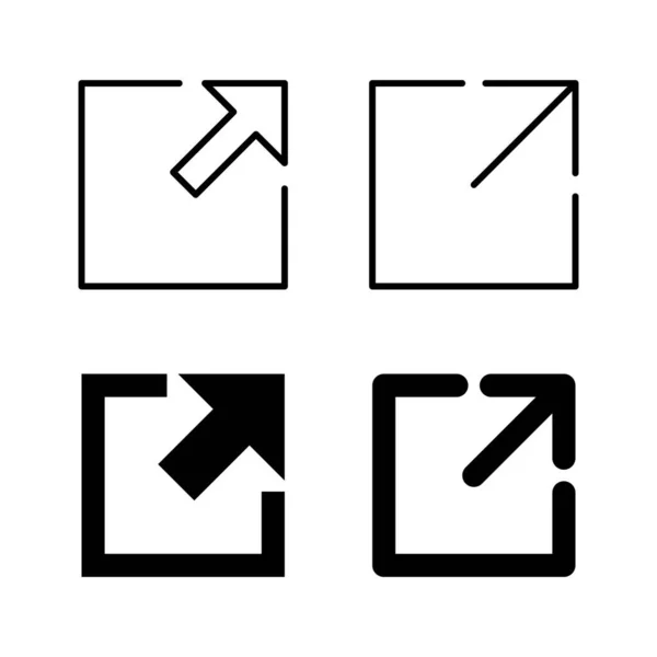 Vector Iconos Enlace Externo Signo Enlace Símbolo Símbolo Hipervínculo — Archivo Imágenes Vectoriales