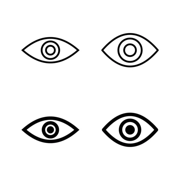 Vetor Ícones Oculares Sinal Olho Símbolo Olhar Ícone Visão — Vetor de Stock