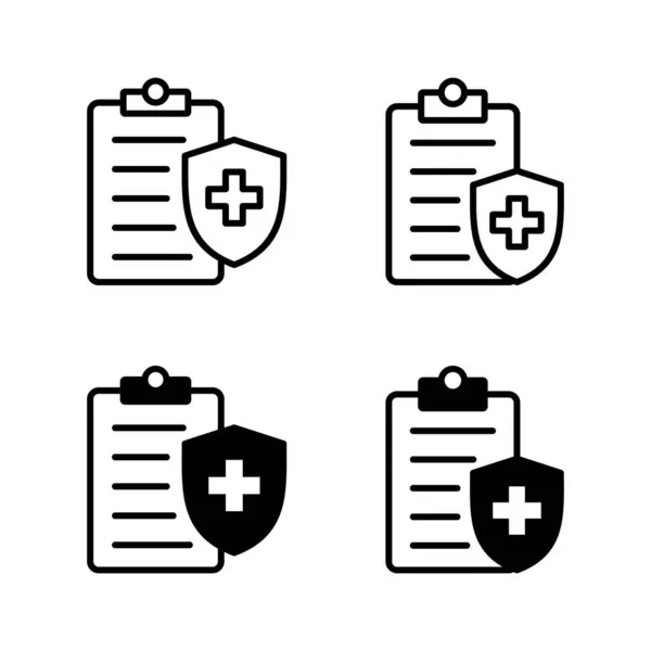 Ikony Zdravotního Pojištění Vektor Značka Symbol Zdravotního Pojištění — Stockový vektor