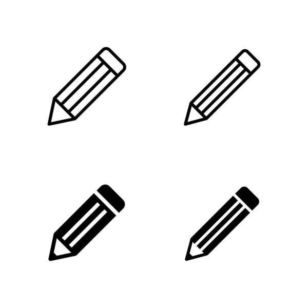 铅笔图标矢量 笔迹和符号 编辑图标向量 — 图库矢量图片