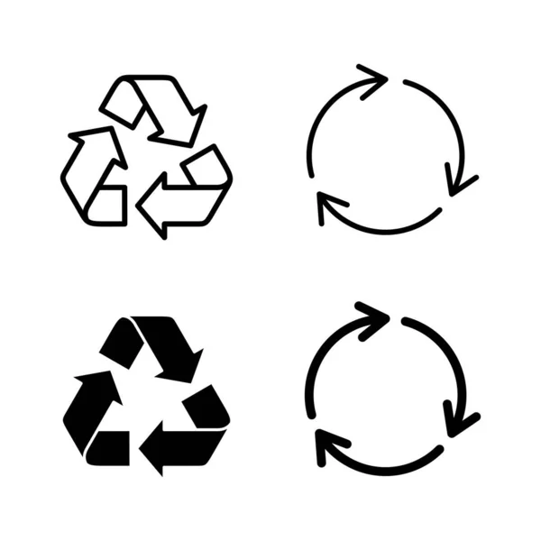 Reciclar Ícones Vetor Sinal Reciclagem Símbolo —  Vetores de Stock