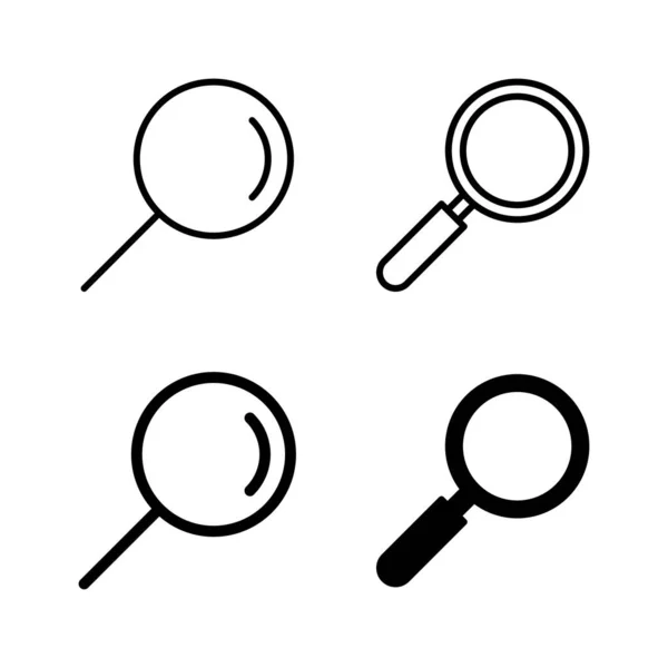 Recherche Vecteur Icônes Recherche Signe Symbole Loupe — Image vectorielle