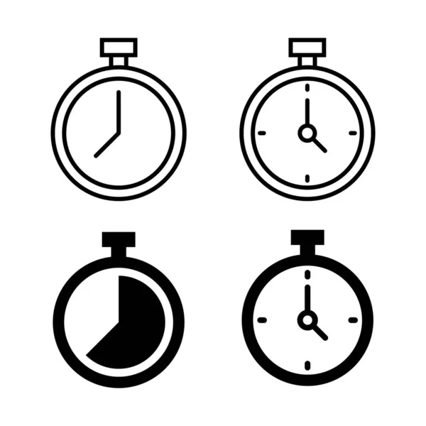 Χρονόμετρο Εικονίδια Διάνυσμα Χρονόμετρο Και Σύμβολο Εικονίδιο Αντίστροφης Μέτρησης Χρονική — Διανυσματικό Αρχείο
