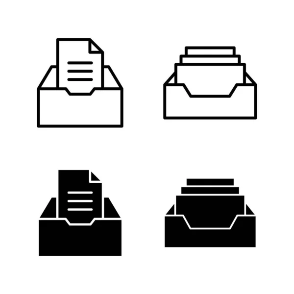 Archive Folders Icon Vector Document Vector Icon Archive Storage Icon — Stock Vector