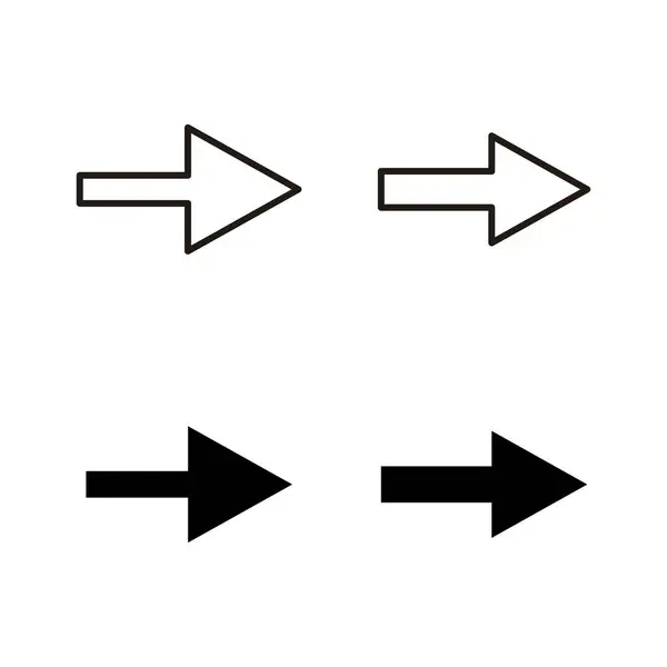 Iconos Flecha Vector Signo Flecha Símbolo Para Diseño Web — Vector de stock
