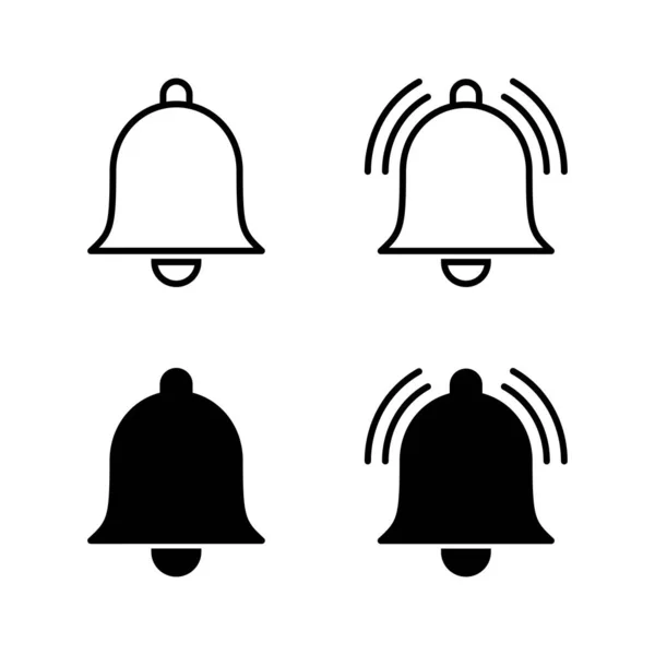 Icônes Bell Vecteur Signe Notification Symbole Pour Conception Site Web — Image vectorielle