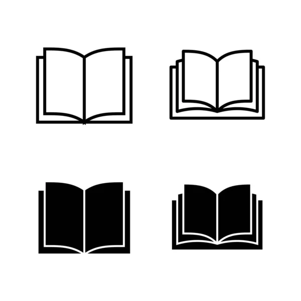 Βιβλίο Εικονίδια Διάνυσμα Ανοιχτό Σημάδι Βιβλίο Και Σύμβολο Εικονίδιο Ebook — Διανυσματικό Αρχείο