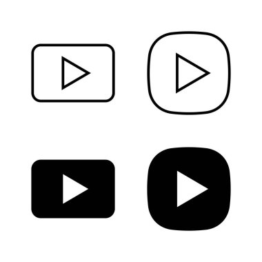 Simge vektörünü oynat. Düğme işareti ve sembolü çal