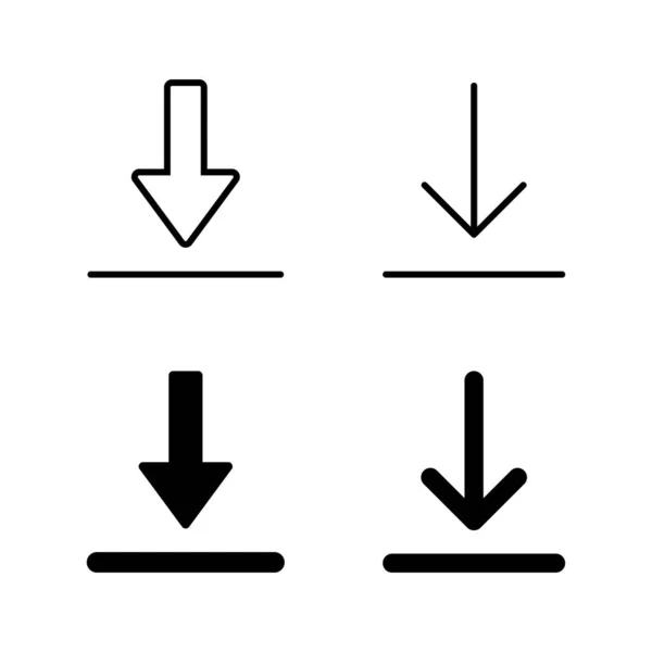 Descargar Vector Iconos Descargar Signo Símbolo — Archivo Imágenes Vectoriales