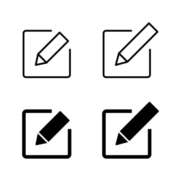 Editar Vector Iconos Editar Signo Símbolo Del Documento Editar Icono — Archivo Imágenes Vectoriales