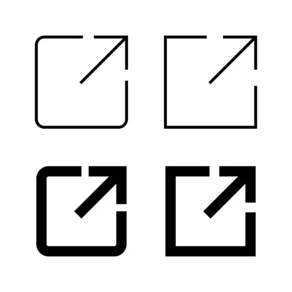 Ikony Linku Zewnętrznego Wektor Znak Symbol Łącza Symbol Hiperłącza — Wektor stockowy
