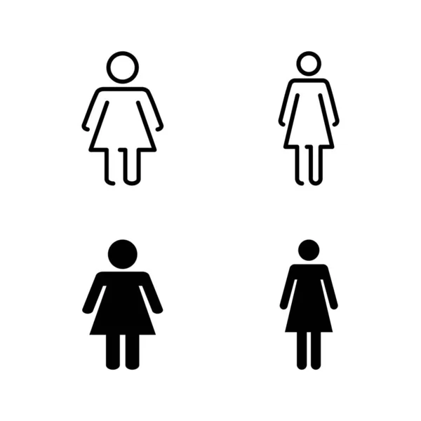 女性图标矢量 妇女标志和符号 — 图库矢量图片