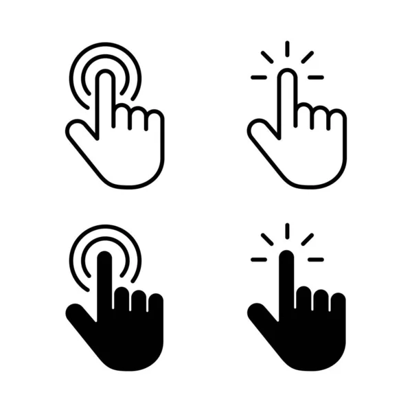 Handcursor Pictogrammen Vector Cursor Teken Symbool Icoon Van Handcursor — Stockvector