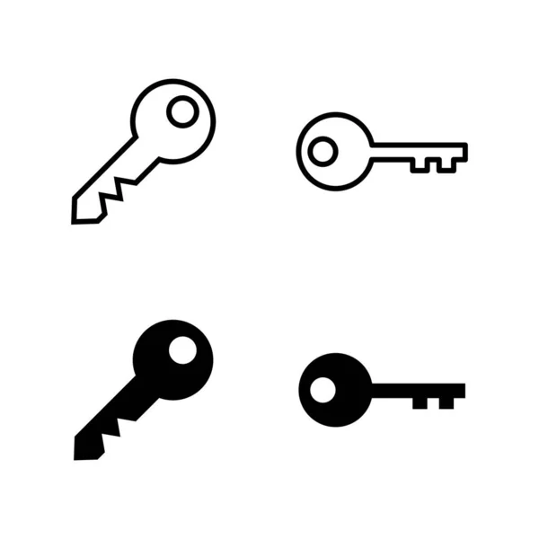Vektor Klíčových Ikon Značka Symbol Klíče — Stockový vektor