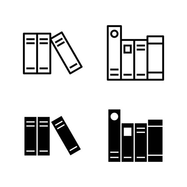 Vector Iconos Biblioteca Signo Símbolo Educación — Archivo Imágenes Vectoriales