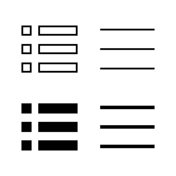 Menu Icônes Vecteur Signe Symbole Menu Web Symbole Menu Hamburger — Image vectorielle