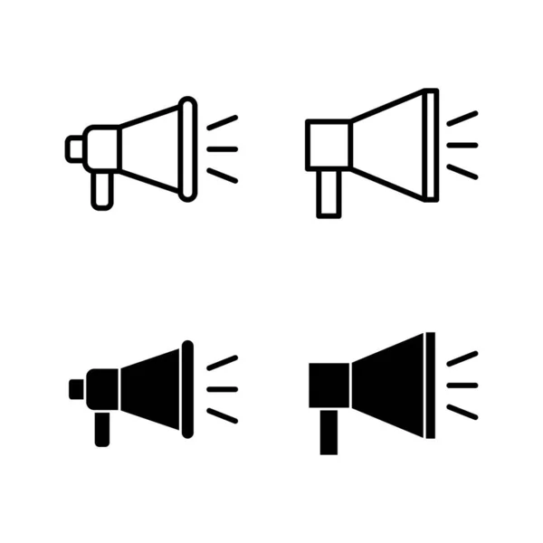 Vecteur Icônes Mégaphone Signe Symbole Haut Parleur — Image vectorielle