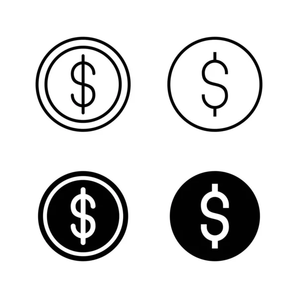 Rahan Kuvakkeet Vektori Rahamerkki Symboli — vektorikuva