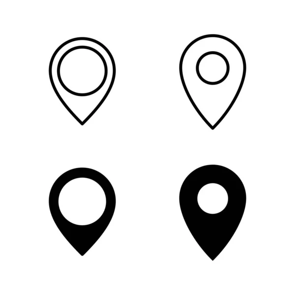 Pin Icons Vector Location Sign Symbol Destination Icon Map Pin — Stock Vector