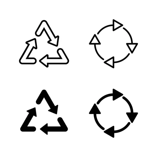 Reciclar Vector Iconos Signo Símbolo Reciclaje — Vector de stock