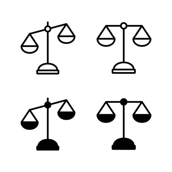 Вектор Значков Шкал Значок Масштаба Закона Знак Справедливости Символ — стоковый вектор