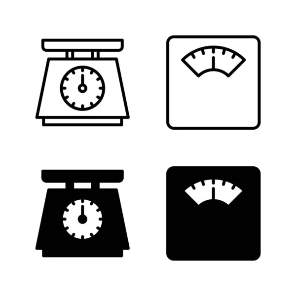 Κλίμακα Διανυσμάτων Εικονιδίων Πινακίδα Και Σύμβολο Κλίμακας Βάρους — Διανυσματικό Αρχείο