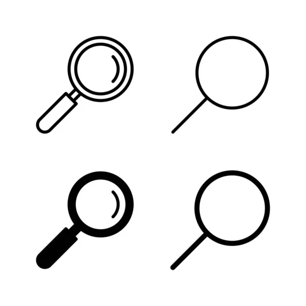 搜索图标向量 搜索放大镜标志和符号 — 图库矢量图片