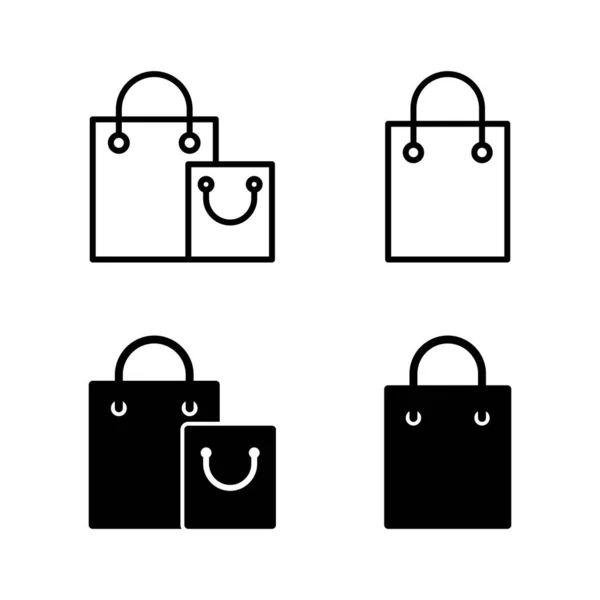 Shopping Bag Icons Vector Shopping Sign Symbol — Stock Vector