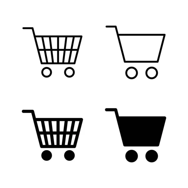 Shopping Symbole Vektor Warenkorbschild Und Symbol Trolley Symbol — Stockvektor