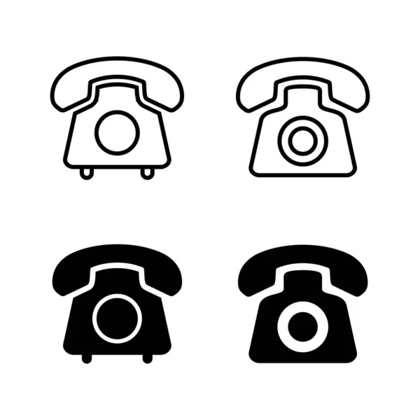 Telephone Icons Vector Phone Sign Symbol — Stock Vector