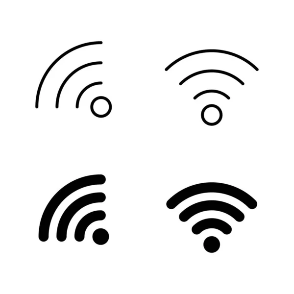 Vector Iconos Wifi Señal Símbolo Icono Inalámbrico — Vector de stock