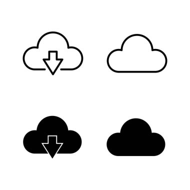 Bulut simgeleri vektörü. bulut işareti ve sembol