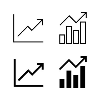 Grafik Simgeleri vektörü büyüyor. Çizelge ve sembol. diyagram simgesi