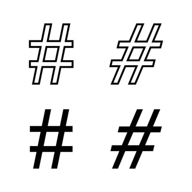 Etiket simgeleri vektörü. hashtag işareti ve sembol