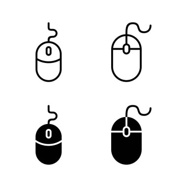 Fare simgeleri vektörü. Tıklama işareti ve sembol. işaretleyici simgesi vektörü.