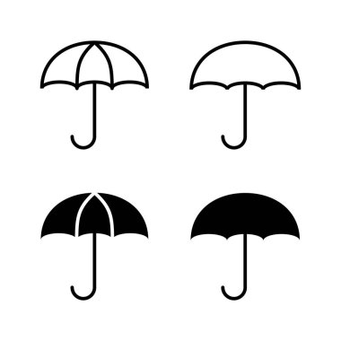 Şemsiye simgeleri vektörü. şemsiye işareti ve sembol