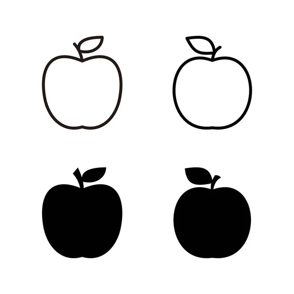 Vetor Ícones Apple Sinal Apple Símbolos Para Web Design — Vetor de Stock
