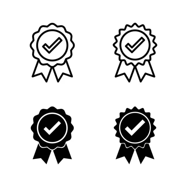 Vecteur Icône Approuvé Icône Médaille Certifiée — Image vectorielle