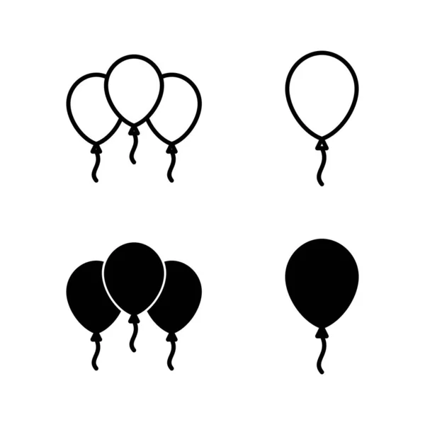 Balloon Icons Vector Party Balloon Sign Symbol — Stock Vector