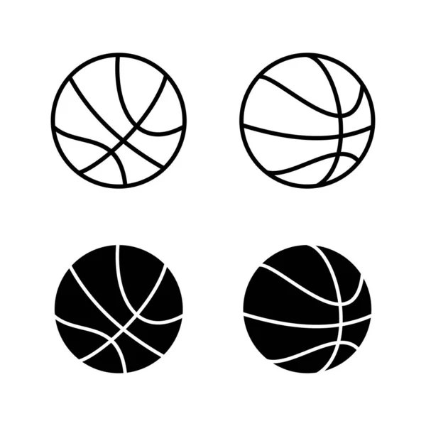 Ikony Koszykówki Wektor Piłka Koszykówki Znak Symbol — Wektor stockowy