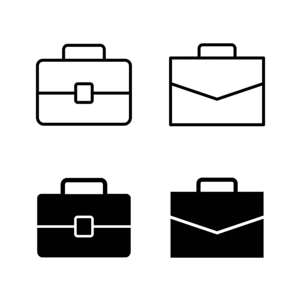 Porte Documents Icônes Vecteur Signe Symbole Valise Symbole Bagage — Image vectorielle