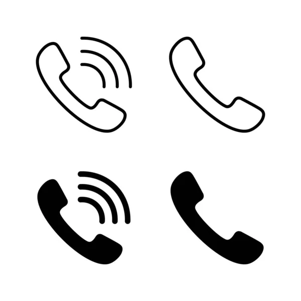 Назовите Вектор Значков Телефонный Знак Символ Значок Телефона Свяжитесь Нами — стоковый вектор