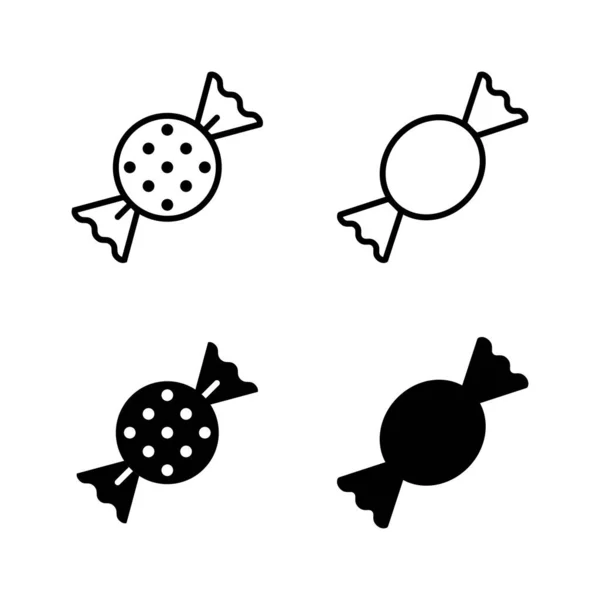Icônes Bonbons Vecteur Signe Symbole Bonbons — Image vectorielle