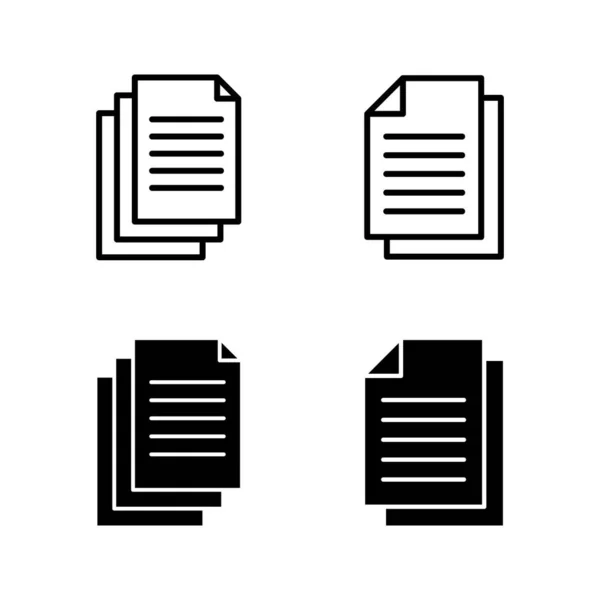 Вектор Значков Документов Бумажный Знак Символ File Icon — стоковый вектор