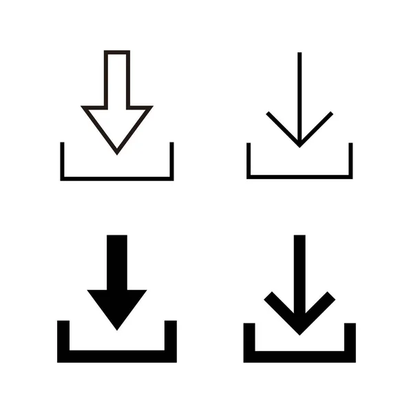 Descargar Vector Iconos Descargar Signo Símbolo — Vector de stock