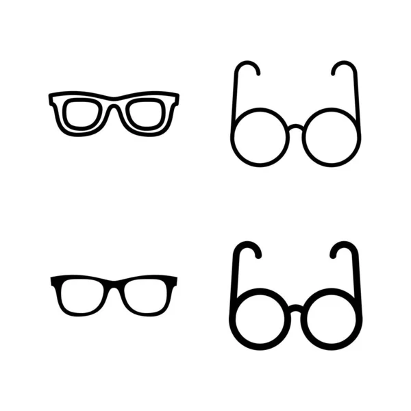 Gözlük Simgeleri Vektörü Gözlük Işareti Sembol — Stok Vektör