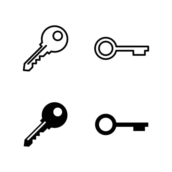 Βασικά Εικονίδια Διάνυσμα Σημάδι Και Σύμβολο Κλειδιού — Διανυσματικό Αρχείο