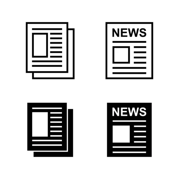 Εικονίδια Εφημερίδων Διάνυσμα Ειδησεογραφικό Σήμα Και Σύμβολο — Διανυσματικό Αρχείο